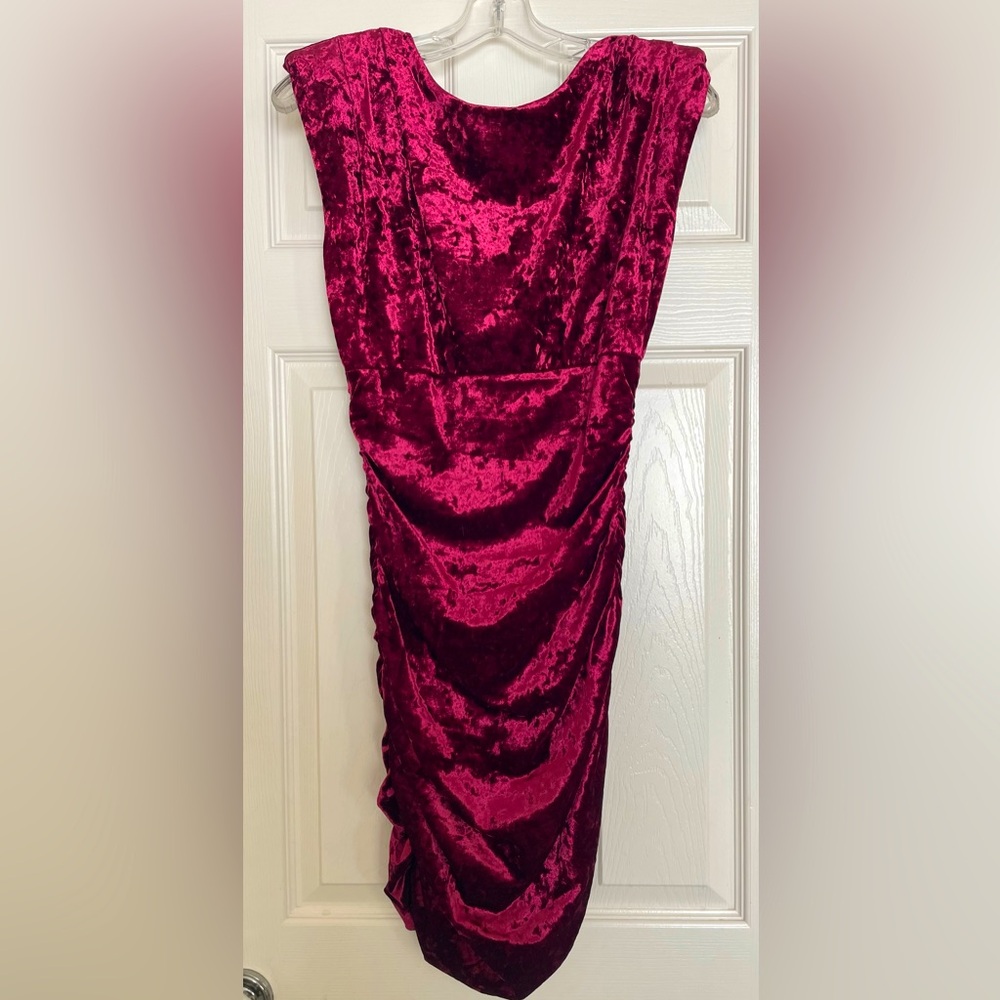 Velvet Wine Red Dress by Guess.